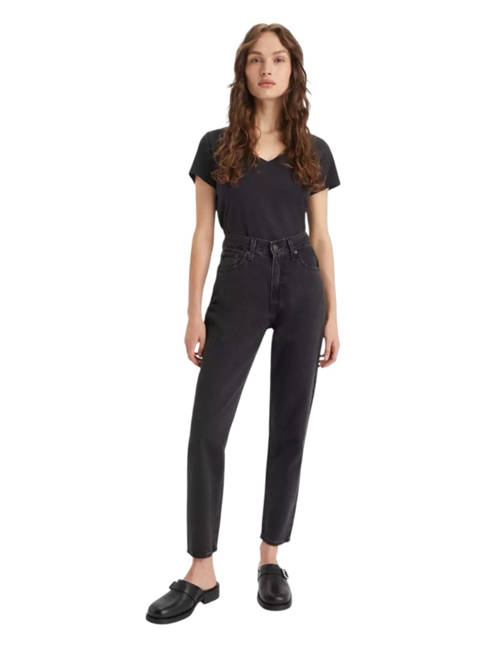 Levi’s Big E 80s Mom Jeans Black High Rise Tapered Women’s‎ 26